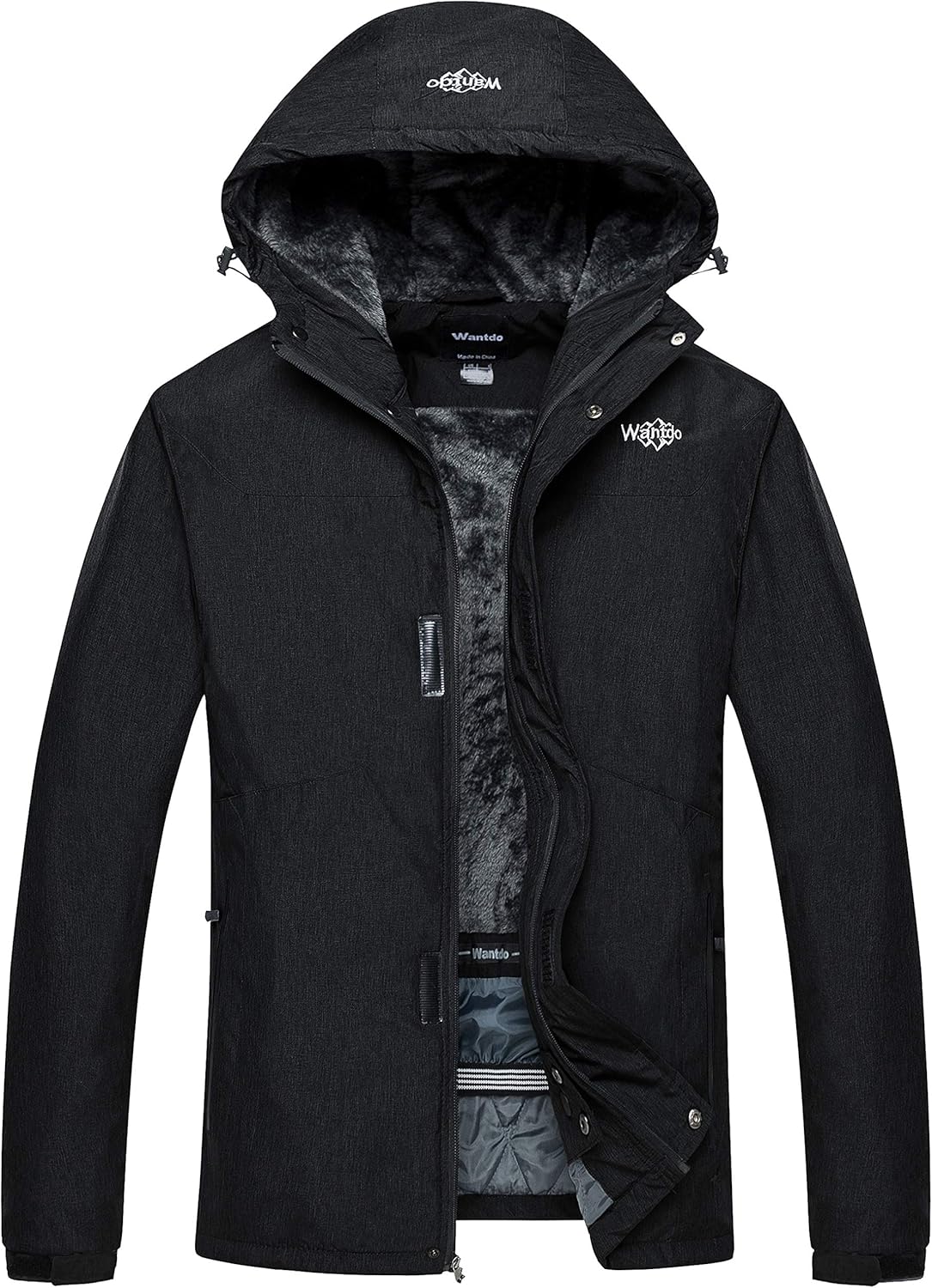 Wantdo Men's Snowboard Winter Jacket Waterproof Ski Coat Hooded Windproof Parka