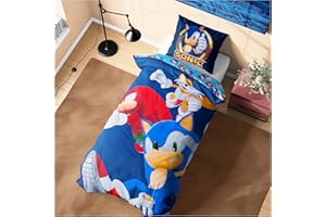 Get Trend Sonic The Hedgehog Duvet Cover and Pillowcase Set, Bedroom Accessories - Single Size