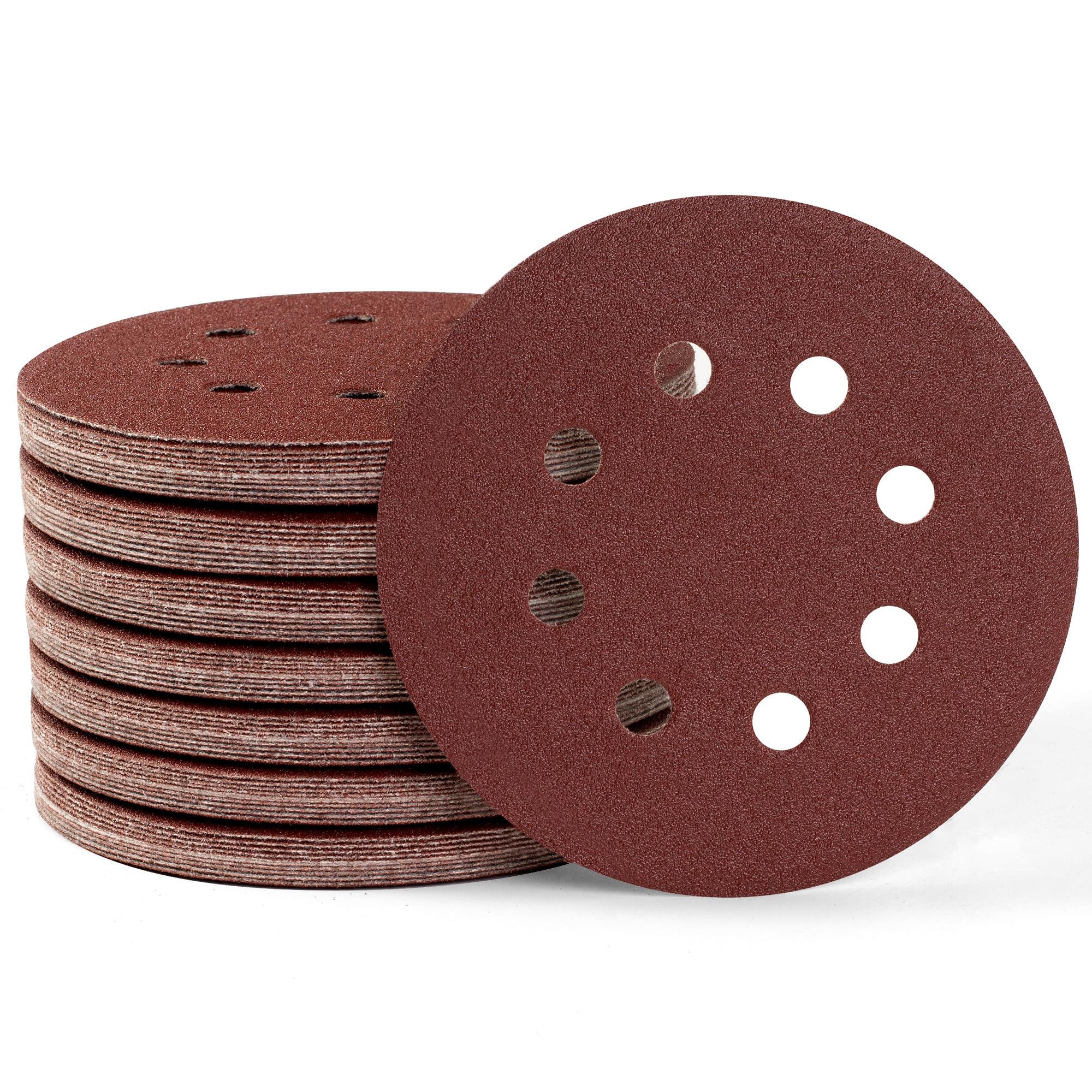 SATC Sanding Discs 100 Grit 72PCS Orbital Sander Discs 125mm Hook and Loop Round Orbital Sander Pads for Sanding