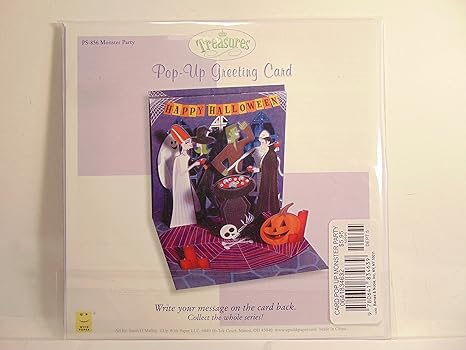Treasures Pop Up Card Monster Party Halloween Holiday Greeting