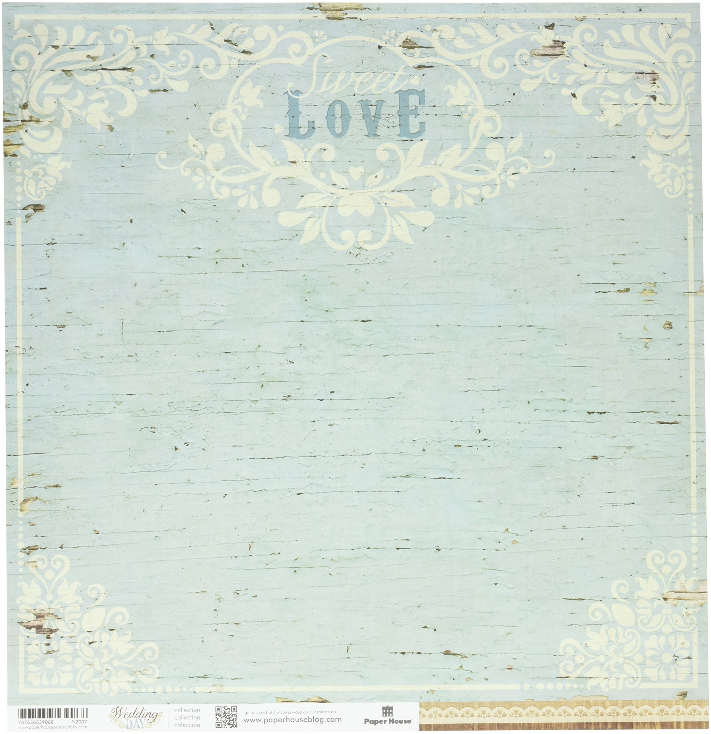 Paper House Productions P-2007E Double Sided Love Paper (15 Pack), 12"