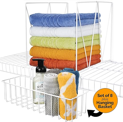 Amazon Com Wire Shelf Divider For Closets Set Of 8 Closet