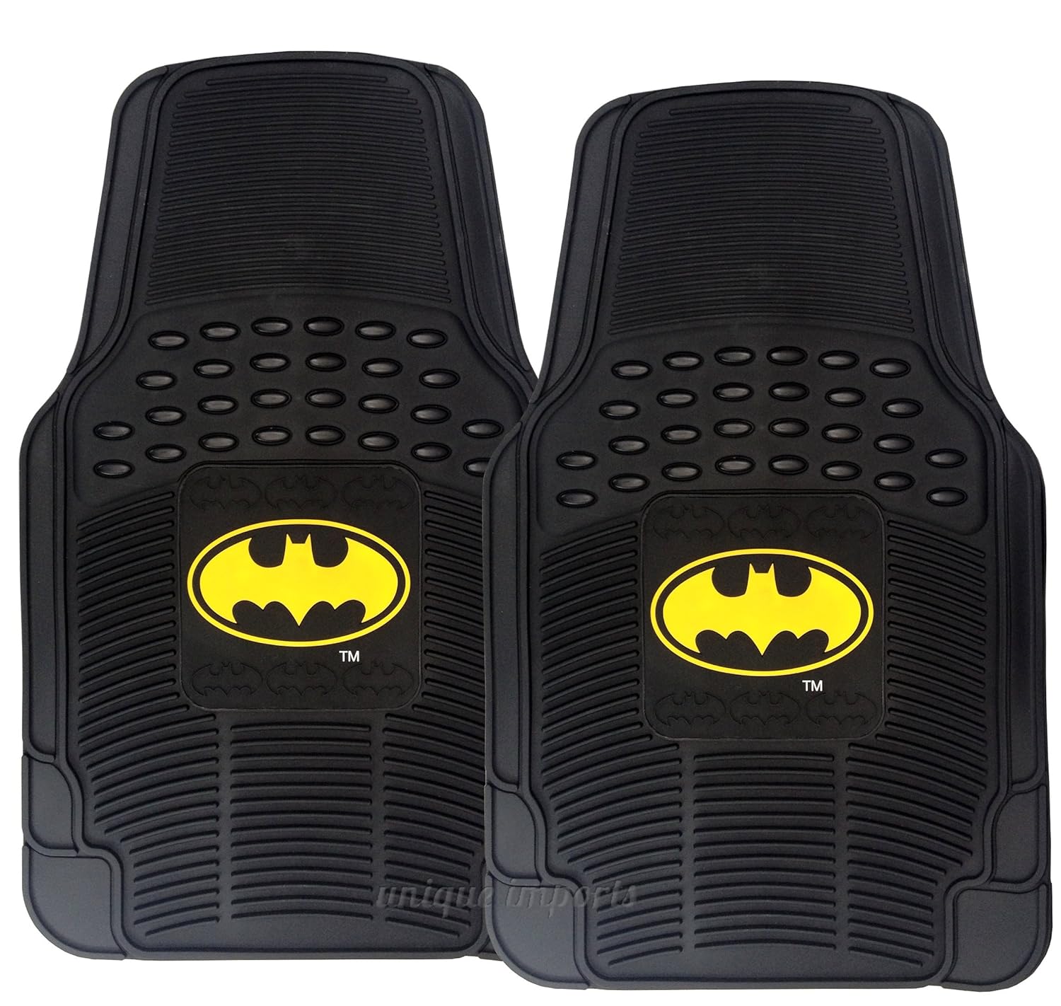 Car Truck Interior Parts Black Rubber 2pc Front Awesome Batman