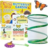 Insect Lore Butterfly Garden with Voucher - Live Caterpillars Not Included | Butterfly Growing Kit with Redeemable Voucher, 12" Butterfly Habitat, STEM Journal, Feeding Dropper, and Butterfly Feeder