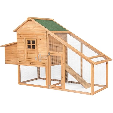 Best Choice Products 75in Wooden Chicken Coop Nest Box Hen House Poultry Cage Hutch W Ramp And Locking Doors Brown