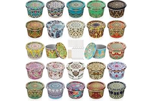 Nexuraze Empty Candle Tins 24 pcs, Candle Jars 2.2 oz with Lids, Candle Making Kits, with 24 Wicks, 4 Wick Holders, 24 Wick Stickers
