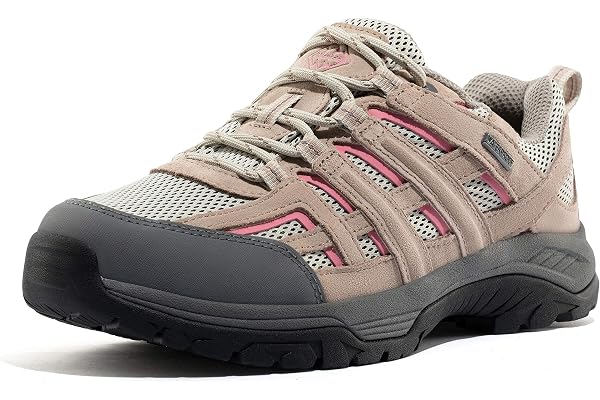 Wantdo Women's Waterproof Hiking Shoes Wide Width Lightweight Trail Trekking Shoe Walking Outdoor Sneakers