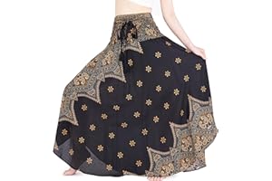 Lannaclothesdesign Women's Long Maxi Skirt Bohemian Gypsy Hippie Style Clothing Boho Skirts