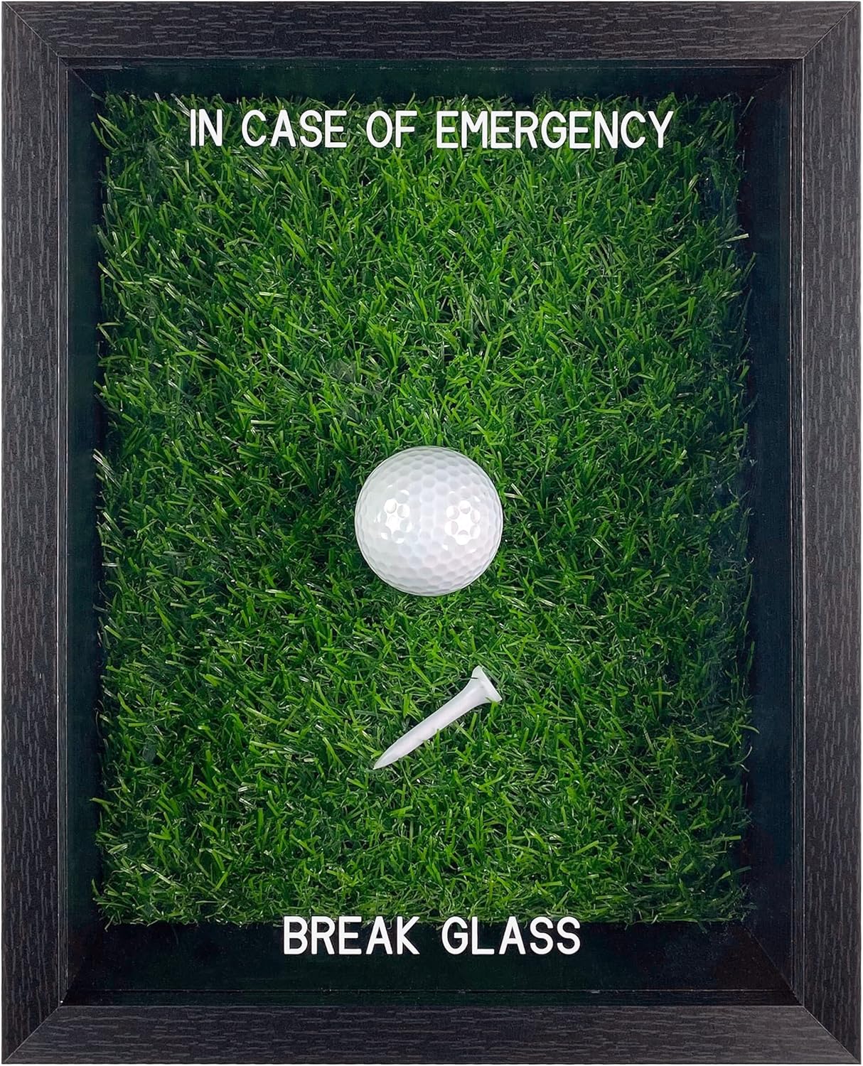 Wall Décor - BREAK GLASS GIFTS Funny In Case of Emergency Golf Gifts- Unique Golf Gag Wall Art Gift for Mother’s Day or Father’s Day. Hilarious Golf Gifts for Men or Women, Ideal Fun Gift for Mom or Dad Golf lover
