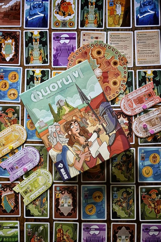 - Quorum – Juego de Mesa de Estrategia del Imperio Romano | Senadores, Provincias y Política | 2-4 Jugadores | +14 Años | 45 Min (BGQUML)