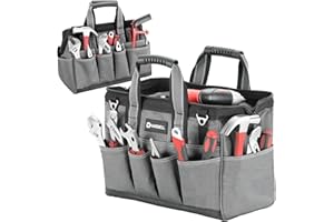 HARDELL Tool Bag, 15 Inch Tool Box Organizer for Men Heavy Duty - 18 Pockets - 40 LB Load Bearing - Thickened Composite Nylon