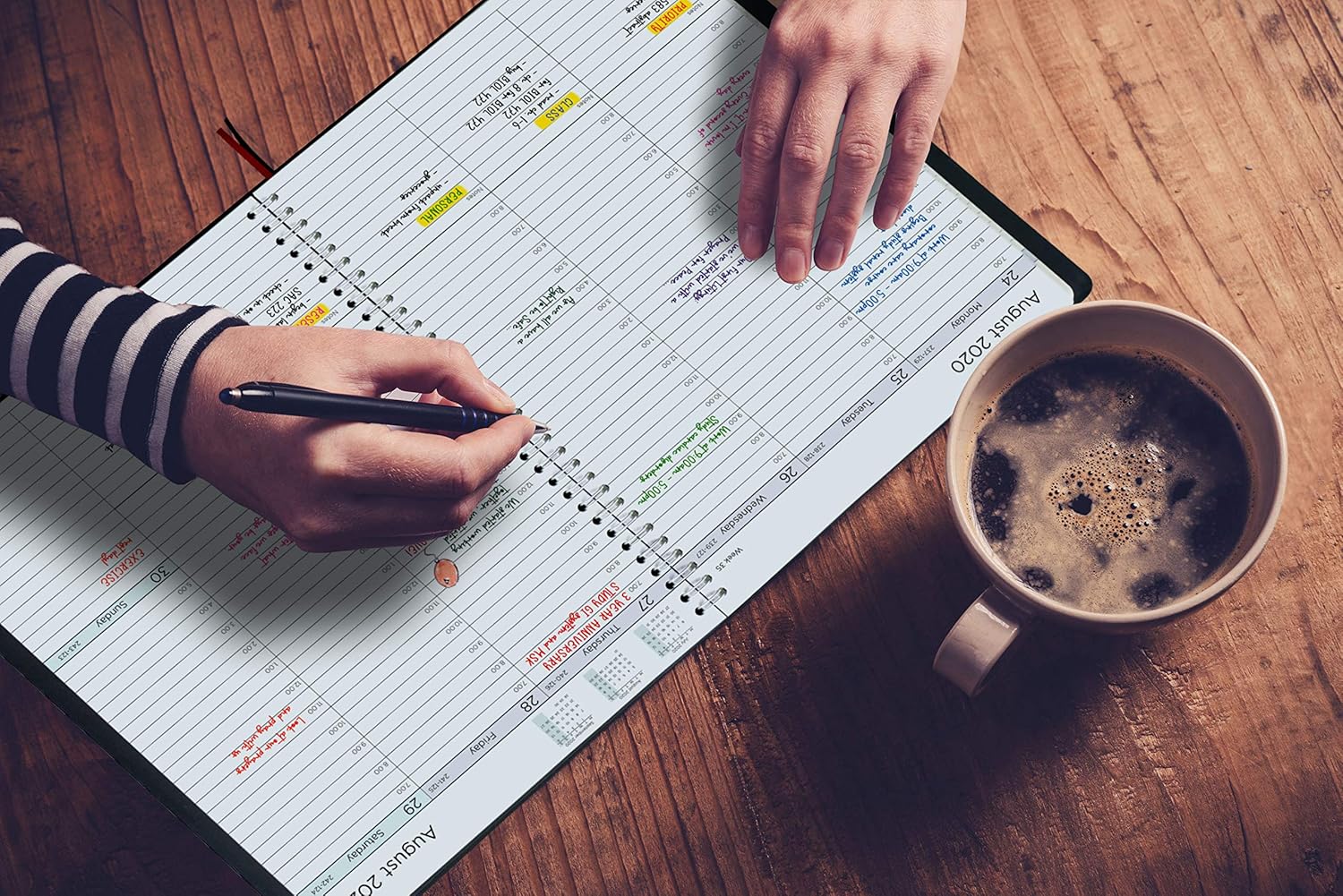 Colortouch Agenda 2026, Calendario A5, Planificador Semanal Con