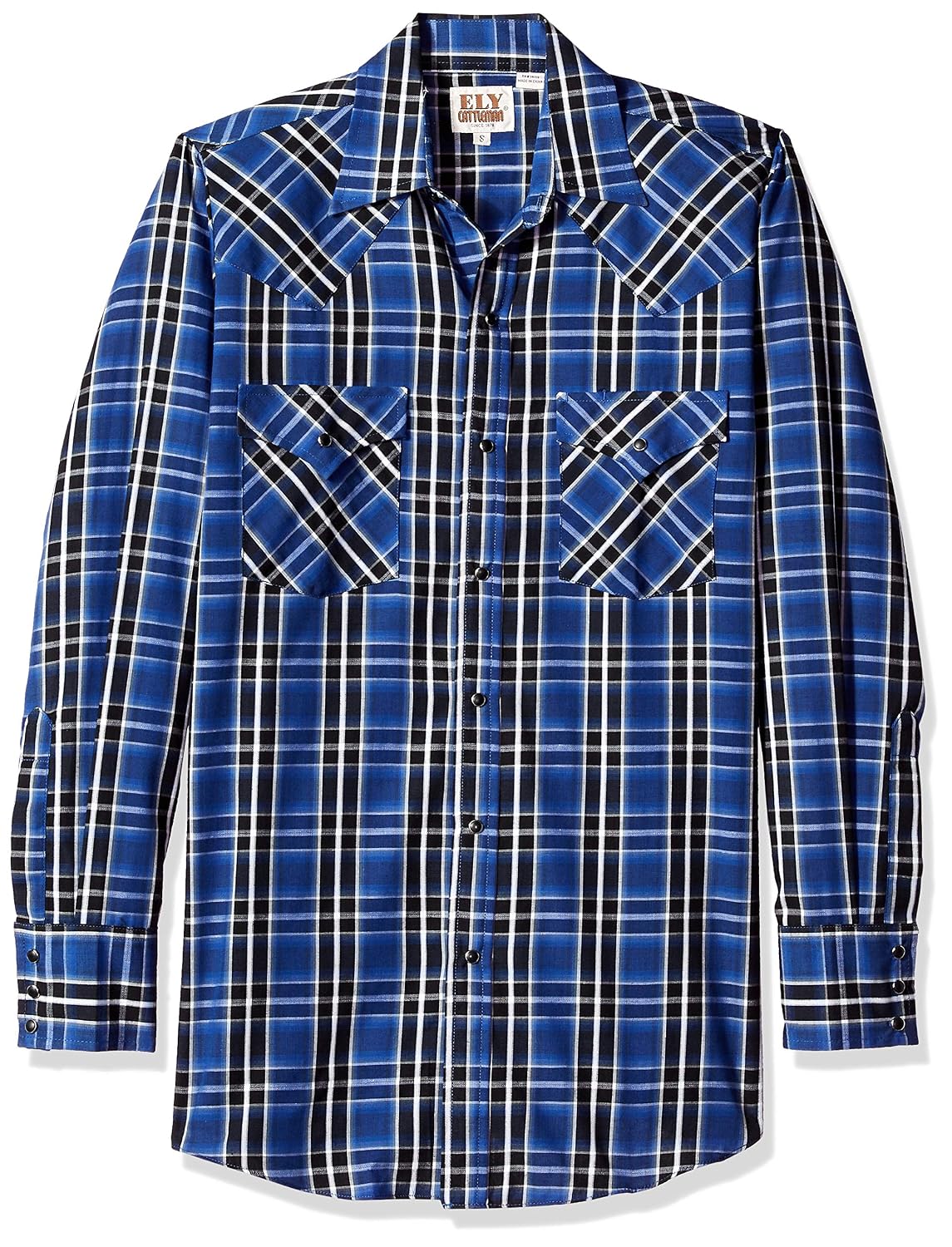 Ely \u0026 Walker Mens Long Sleeve Plaid 