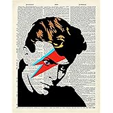 David Bowie Ziggy Stardust Dictionary Art 11x14 - Vintage Rock Music Wall Decor - Pop Art Print for Bedroom Home Office - 70s Music Lover Gifts - Rock Band Poster UNFRAMED