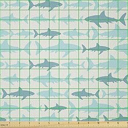 Ambesonne Sea Animals Fabric by The