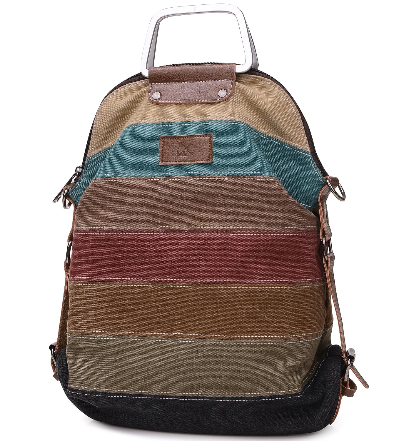 HASAGEI Bolsa de Lona de las Mujeres Bolsos de Hombro Mochilas Casual Multicolor Rayas