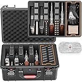 Kinghardcase Gun Cases for Handguns, 5 Pistol Case & 21 Magazine Pre-Cut Multiple Pistols Shockproof Waterproof Hard Pistol Cases with Desiccant TSA Approved Firearm Travel Case
