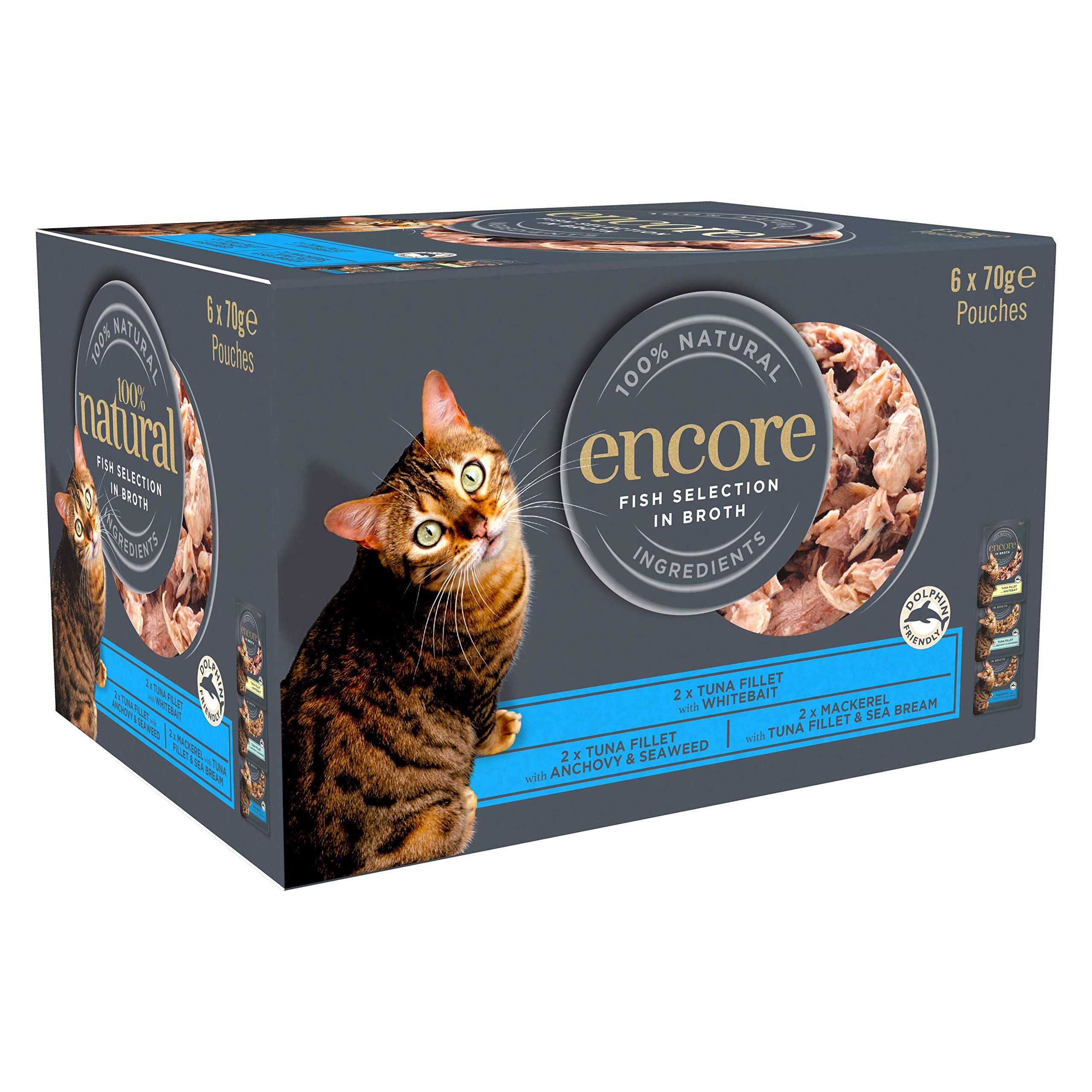 Encore Cat Pouch 6 x (6 x 70 g) Fish Selection