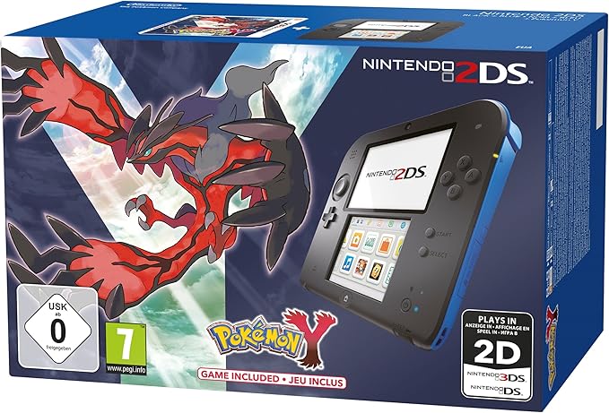 Console Nintendo 2ds Noir Bleu Pokemon Y Edition Limitee Amazon Fr Jeux Video