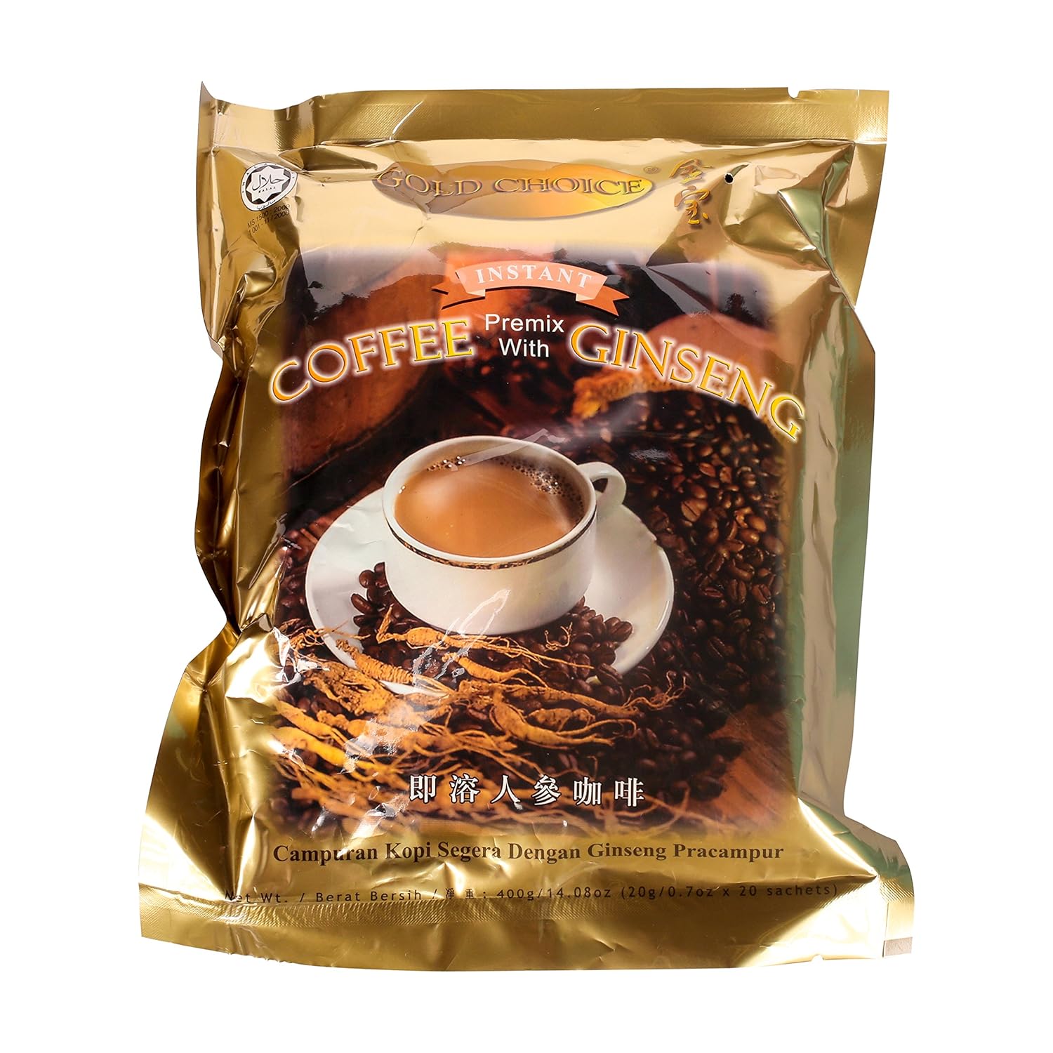 Amazon Com Gold Choice Ginseng Coffee 14 08 Ounce Instant Coffee Grocery Gourmet Food