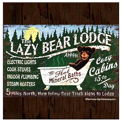 Amazon Com Thirstystone 4 Piece Lazy Bear Lodge Coaster Set