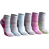 Dickies womens Dri-tech Moisture Wicking Quarter Socks, Available in M-l (6, 12 Pairs)