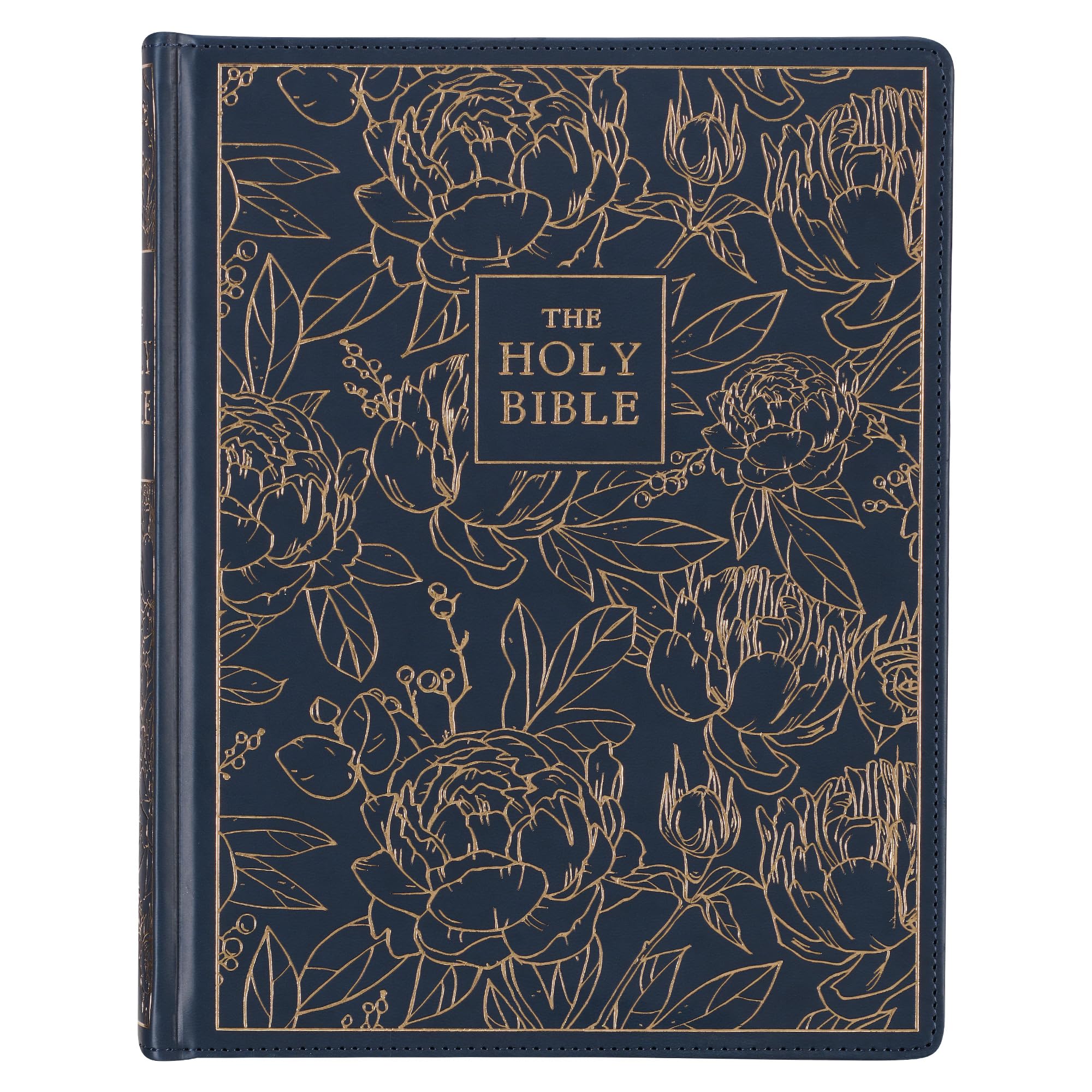 KJV Holy Bible, Large Print Note-taking Bible, Faux Leather Hardcover - King James Version, Navy w/Gold Floral (KJV Note-taking Editions) KJV Holy Bible, Large Print Note-taking Bible, Faux Leather Hardcover - King James Version, Navy w/Gold Floral (KJV Note-taking Editions) Hardcover