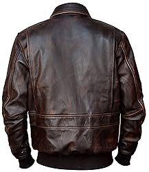 Leather Jacketz Mens Brown Leather Bomber Jacket