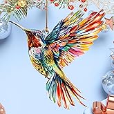 Hummingbird Ornament – Hummingbird Ornaments for Christmas Tree – Unique Gift for Women, Bird Lovers, Gardeners, Bird Figurine Holiday Decor
