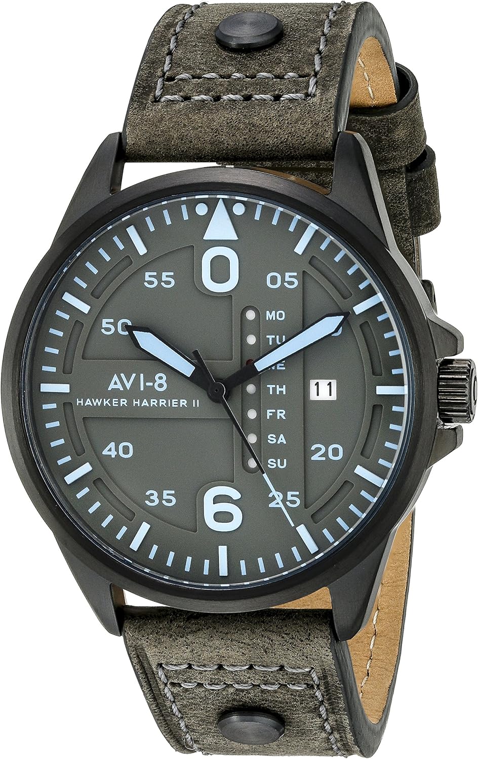 AVI-8 Men's AV-4003-0A Hawker Harrier II Japanese Quartz Green Watch ...