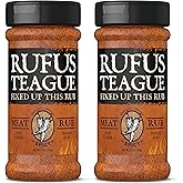Rufus Teague Spicy Meat Rub, 2 Pack, Premium Barbecue Seasoning & Dry Rub for Smoking and Grilling, Award-Winning Flavor for Beef, Pork & Chicken, Gluten-Free, 6.5 oz