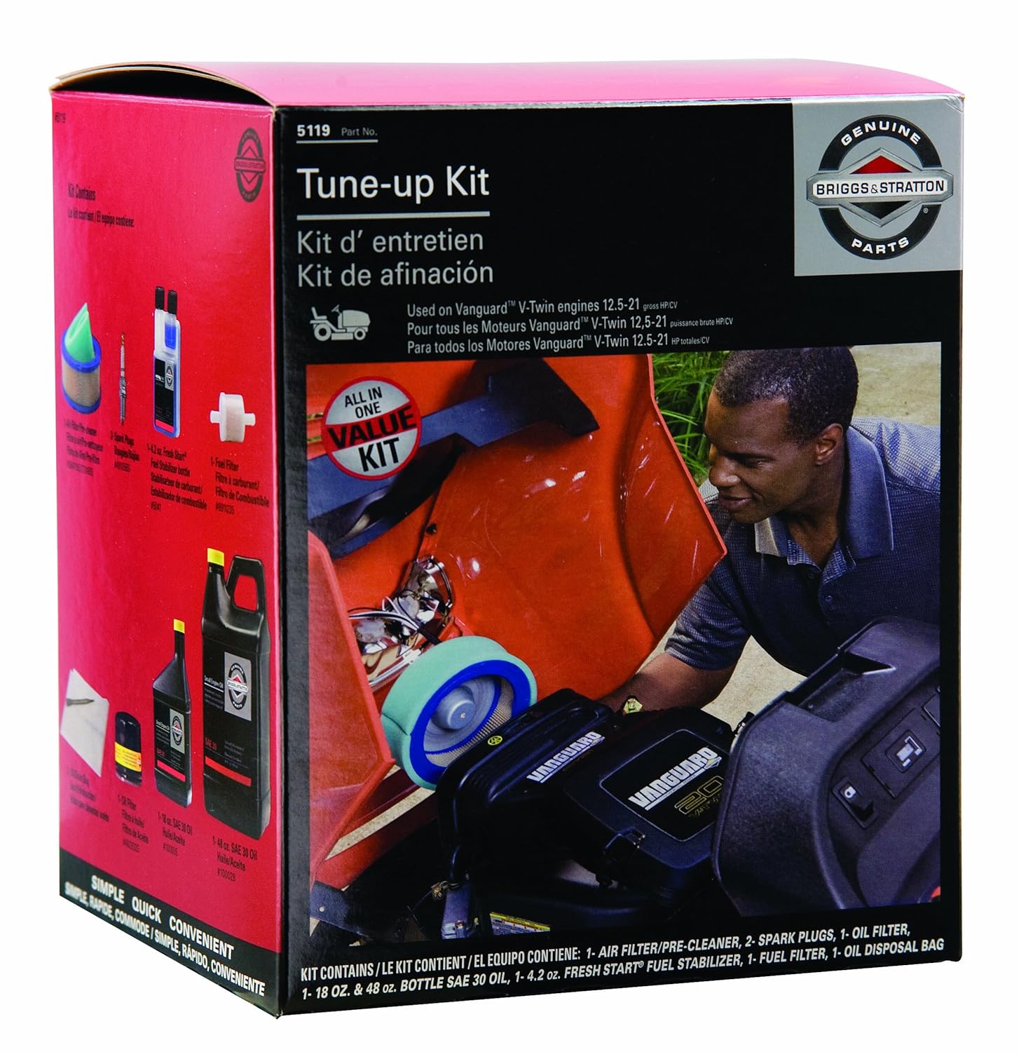Amazon.com : Briggs & Stratton 5119B Tune-Up Kit : Lawn Mower Tune Up Kits  : Garden & Outdoor