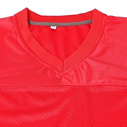 Aumudle Men Blank Plain Football Jersey Practice