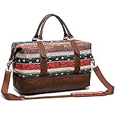 Kinmac Garment Bag with Shoes Compartment,Duffel Bag For Travel,Sports Gym Yoga Duffel Bag Weekender Overnight Totes Bag (Bohemian)