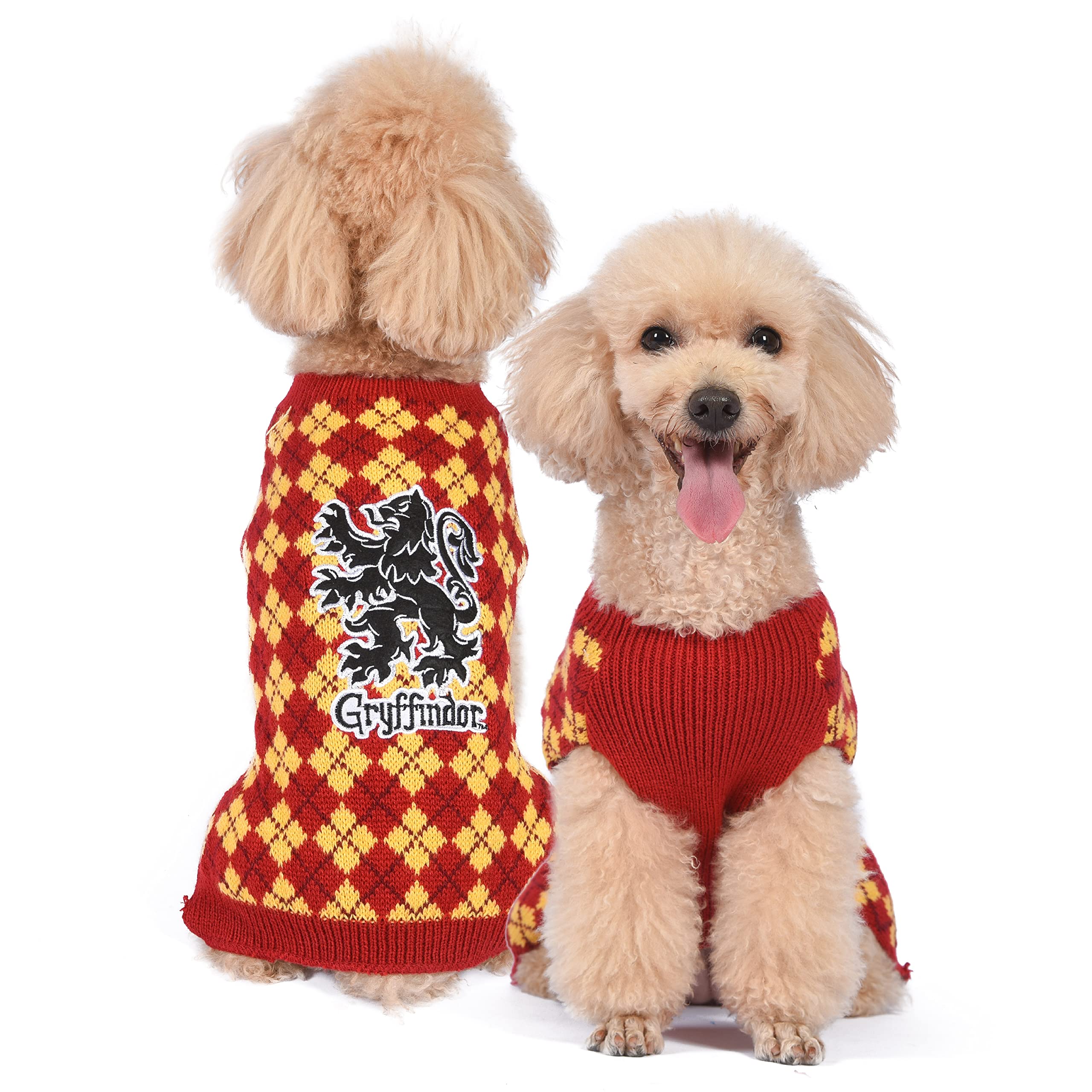 Harry Potter Gryffindor Pet Sweater - Medium | Dog Costume & Accessories for Hogwarts Houses, Gryffindor Red