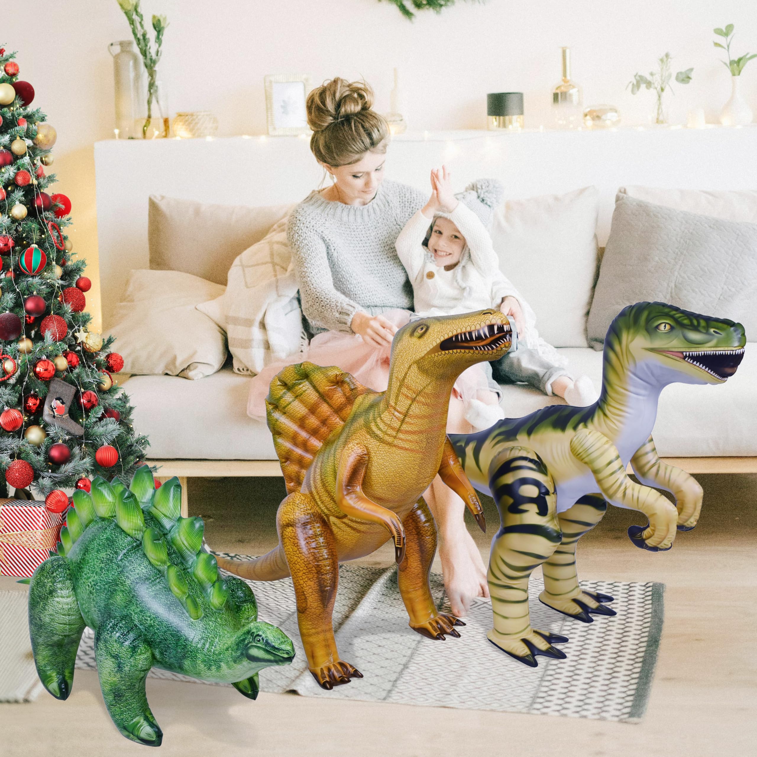 Jet Creations Spinosaurus Inflatable Dinosaur Toy - 53 Inch Green Dino