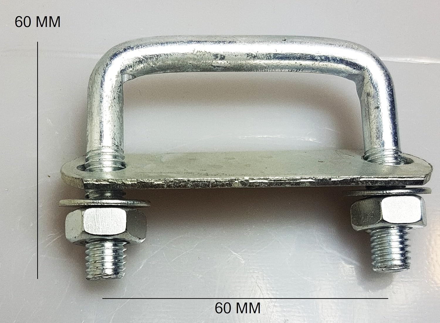 1 x Steel Square Ubolt Brackets Roof Boat Trailer 60x60x10mm M10 Nuts