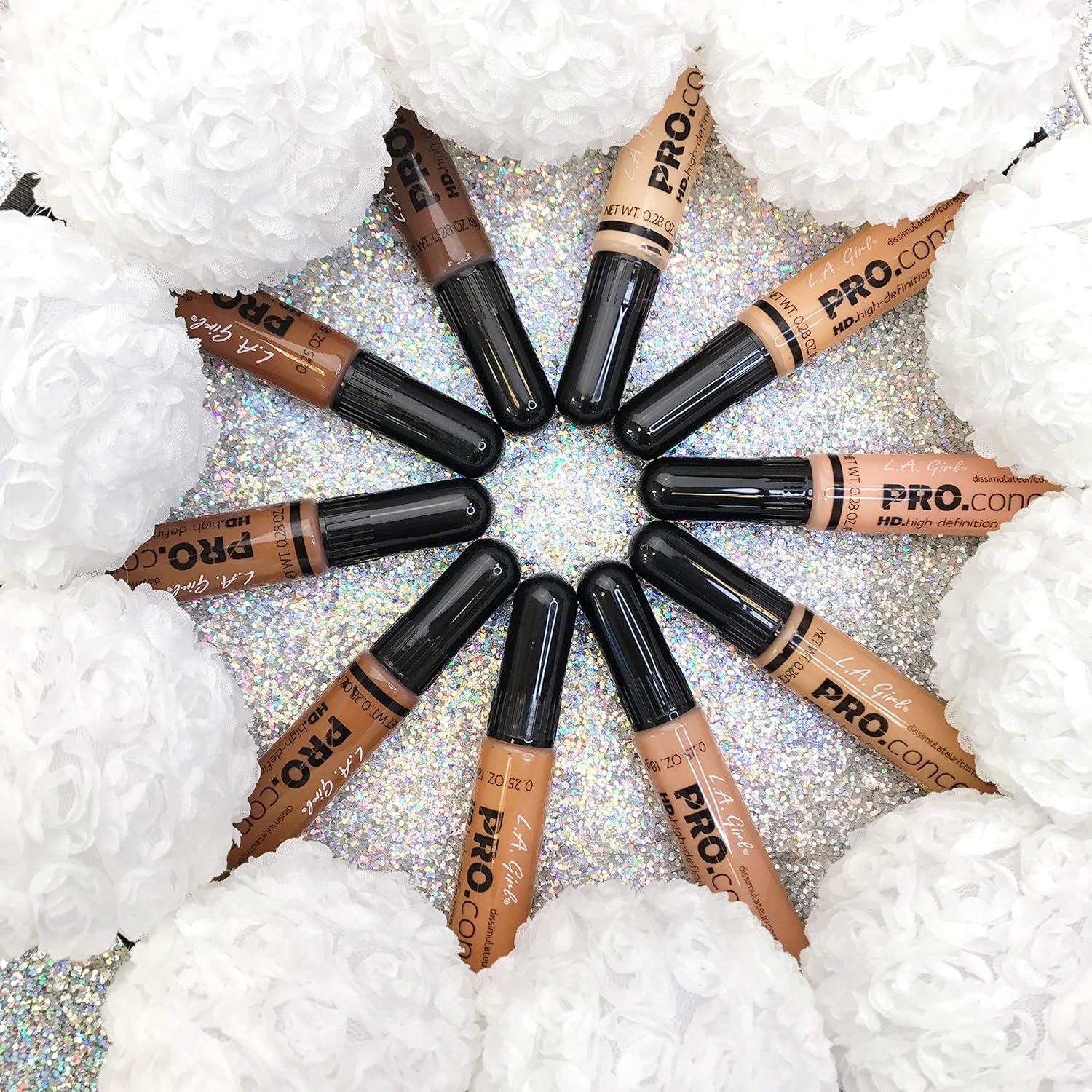 L.A. Girl Pro Conceal HD Concealer, Creamy Beige, 0.28 Ounce : Foundation Makeup : Beauty