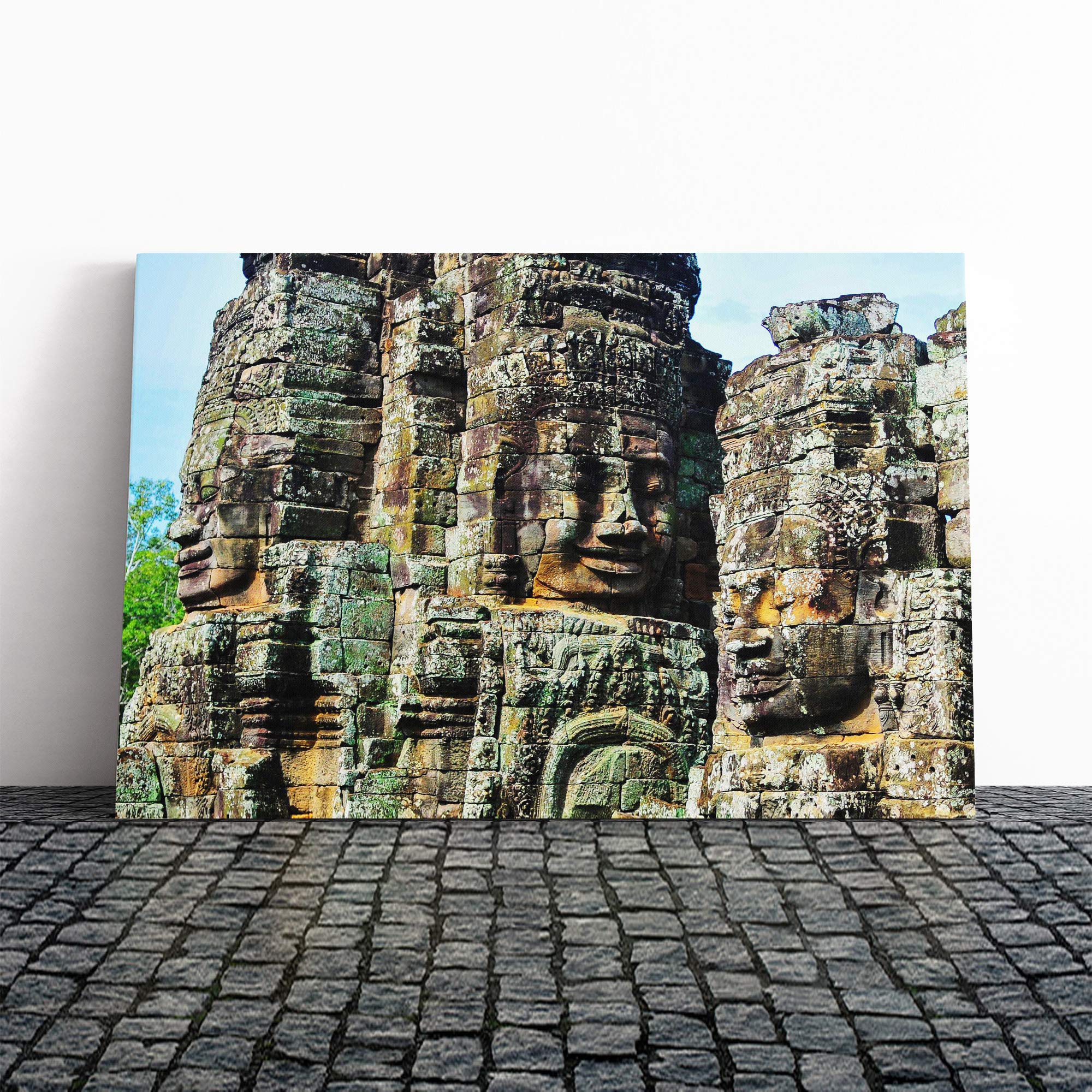 Angor Kat Cambodia Monument (3) Canvas Print | Gallery Wrapped 30mm Frame Wall Art | 20x14 inches | Ready to Hang | Modern Picture | Living Room Bedroom Lounge Office
