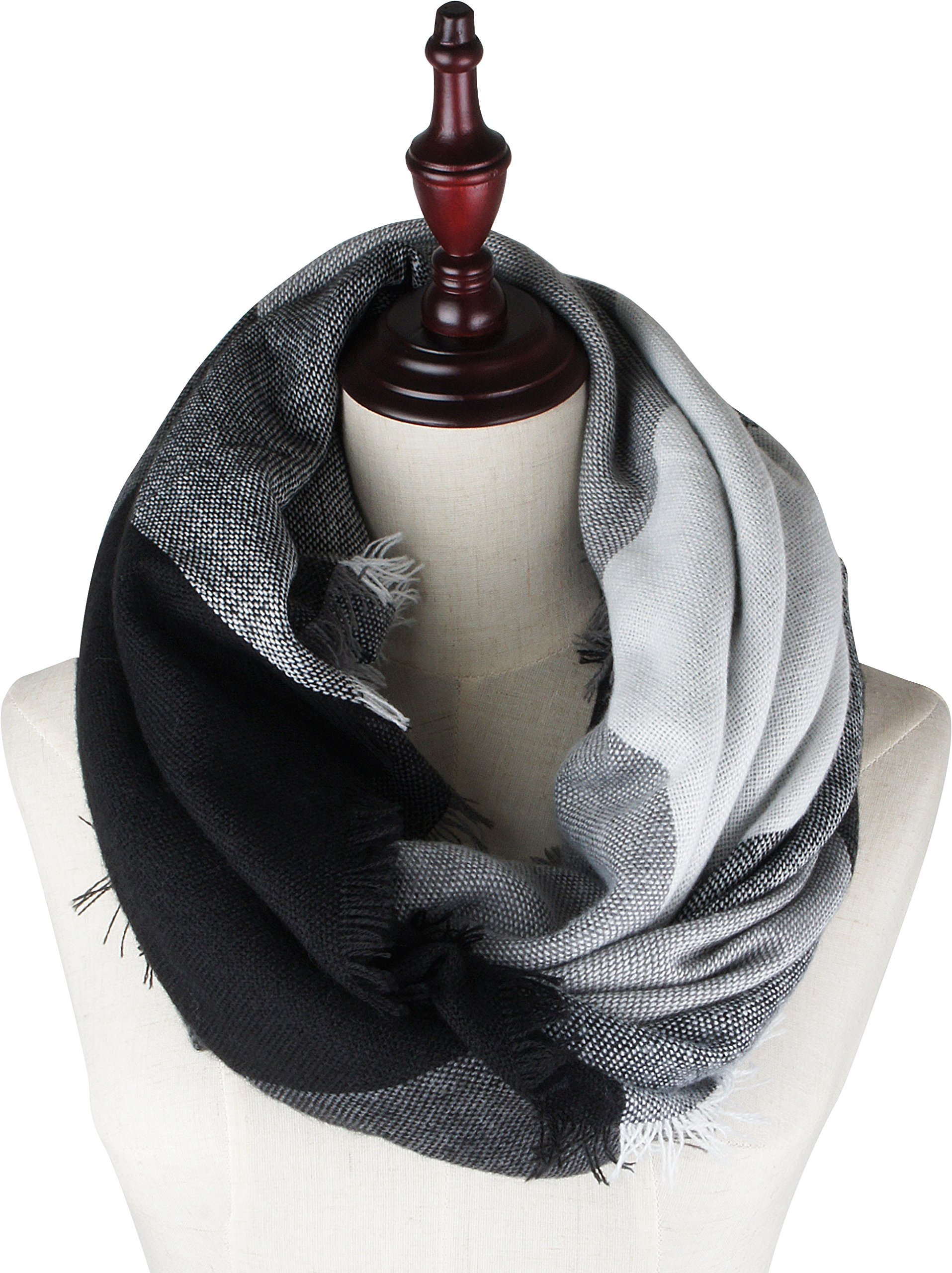 VIVIAN & VINCENT Women's Plaid Blanket Winter Scarf Warm Wrap Oversized Shawl Cape VIVIAN & VINCENT Women's Plaid Blanket Winter Scarf Warm Wrap Oversized Shawl Cape