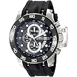 Invicta Men's I-Force 51mm Stainless Steel Chronograph Quartz Watch with Black Polyurethane Band, Black (Model: 19251)