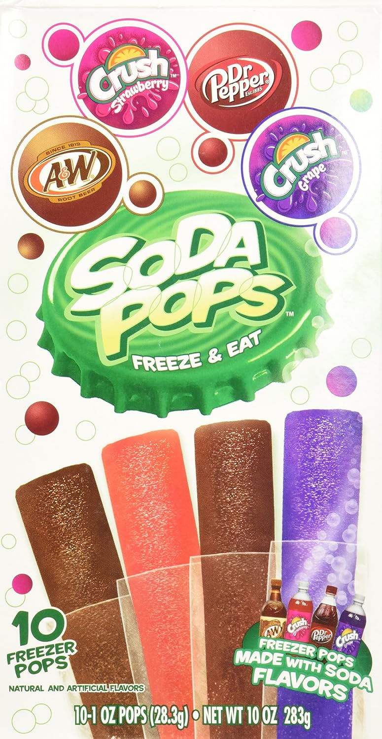 Soda Pops Freeze and Eat Freezer Pops 10 Count Pack of 3