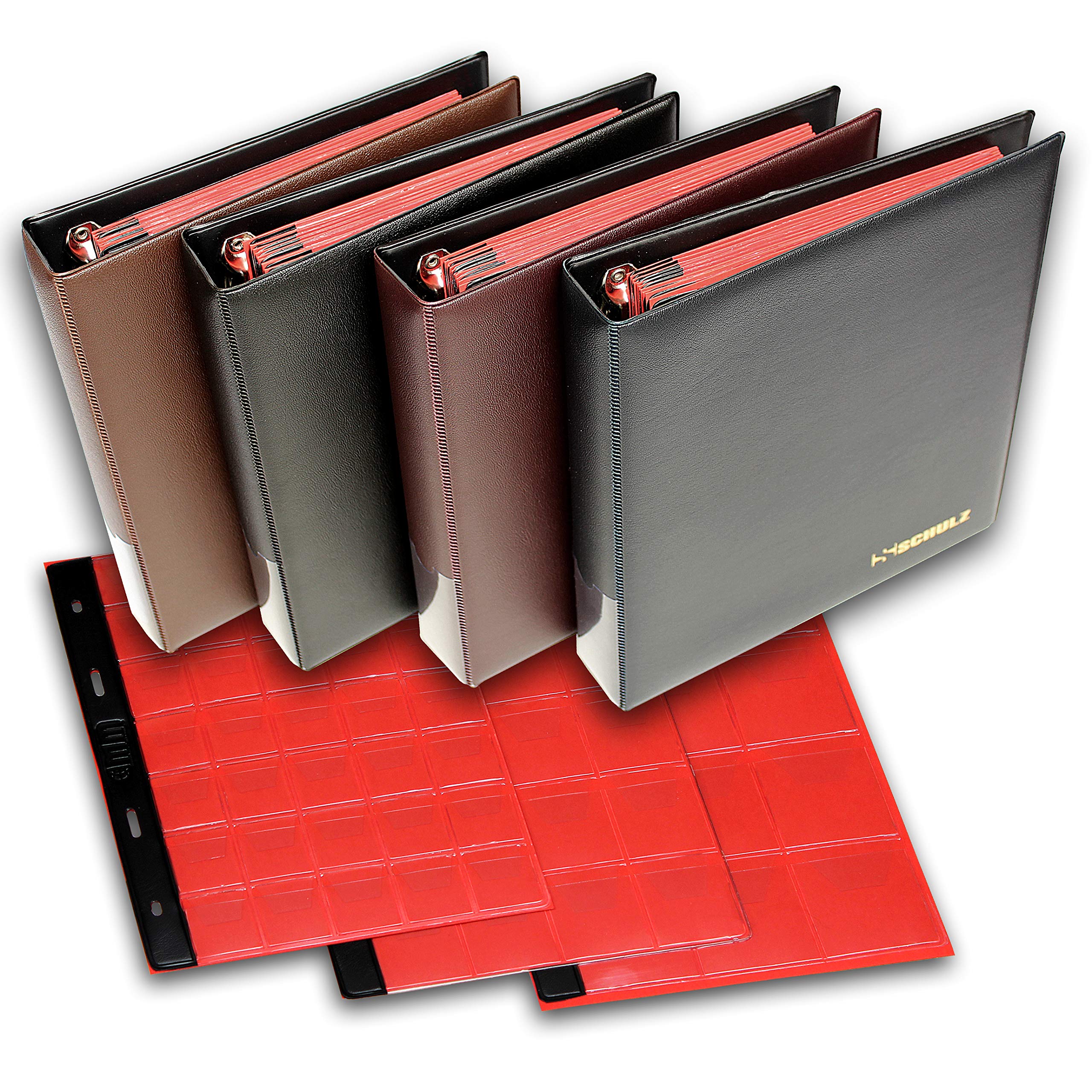 Schulz Coin Collection Album 221 Coins Holder Book Forder Holder Binder Collection/Mix Pages £1, £2, 50p Olympic Black