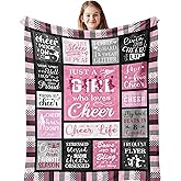 Zolumy Cheerleader Gifts, Unique Cheer Blanket Gifts for Girls, Best Cheerleading Gift Ideas, Gifts for Cheerleaders Team, Cheer Competition Gifts, Cheerleader/Cheerleading Stuff Soft Blanket 50X40in