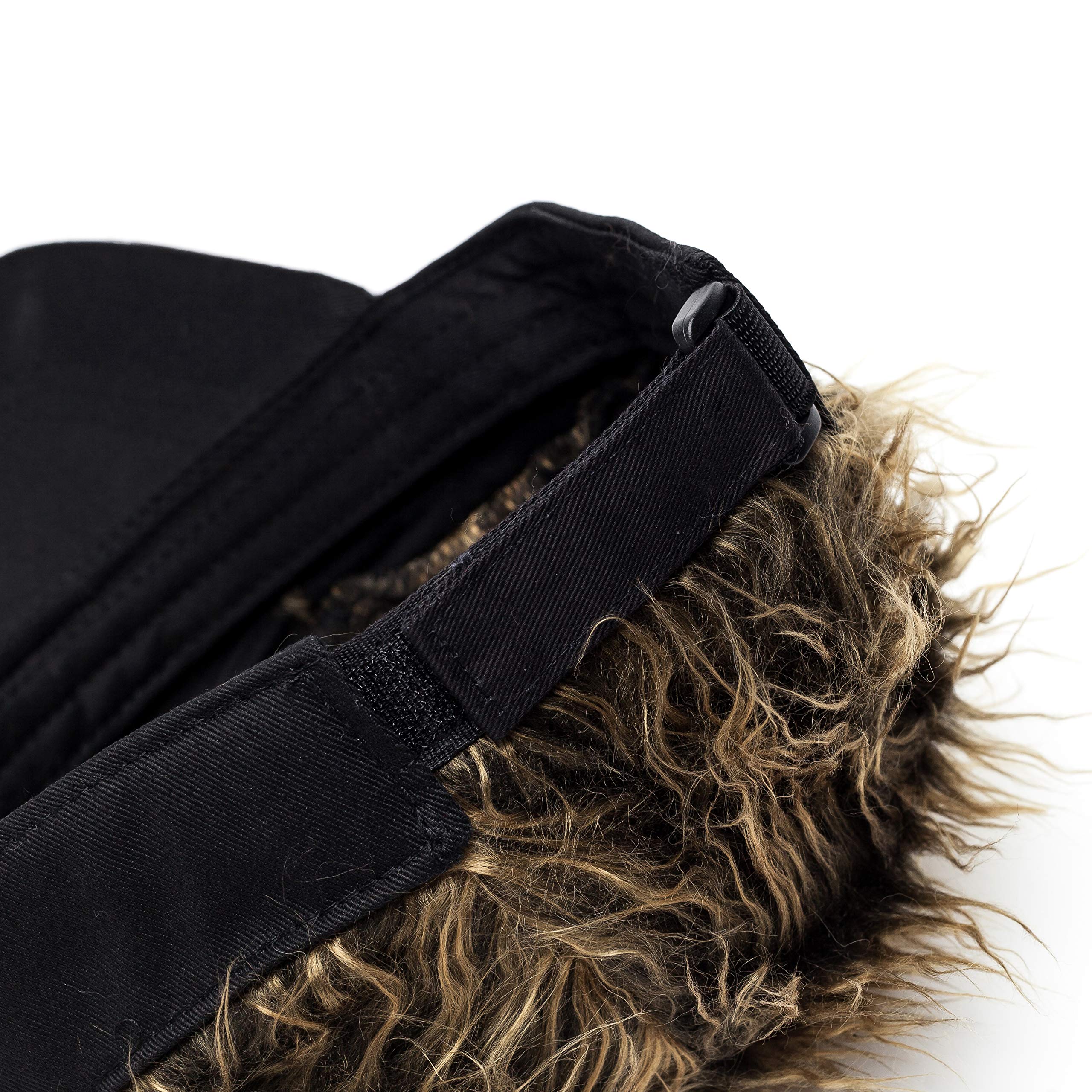 Men\'s Novelty Flair Spiked Hair Visor Sun Funny Golf Cap Fake Wig Peaked Adjustable Baseball Hat Black Brown