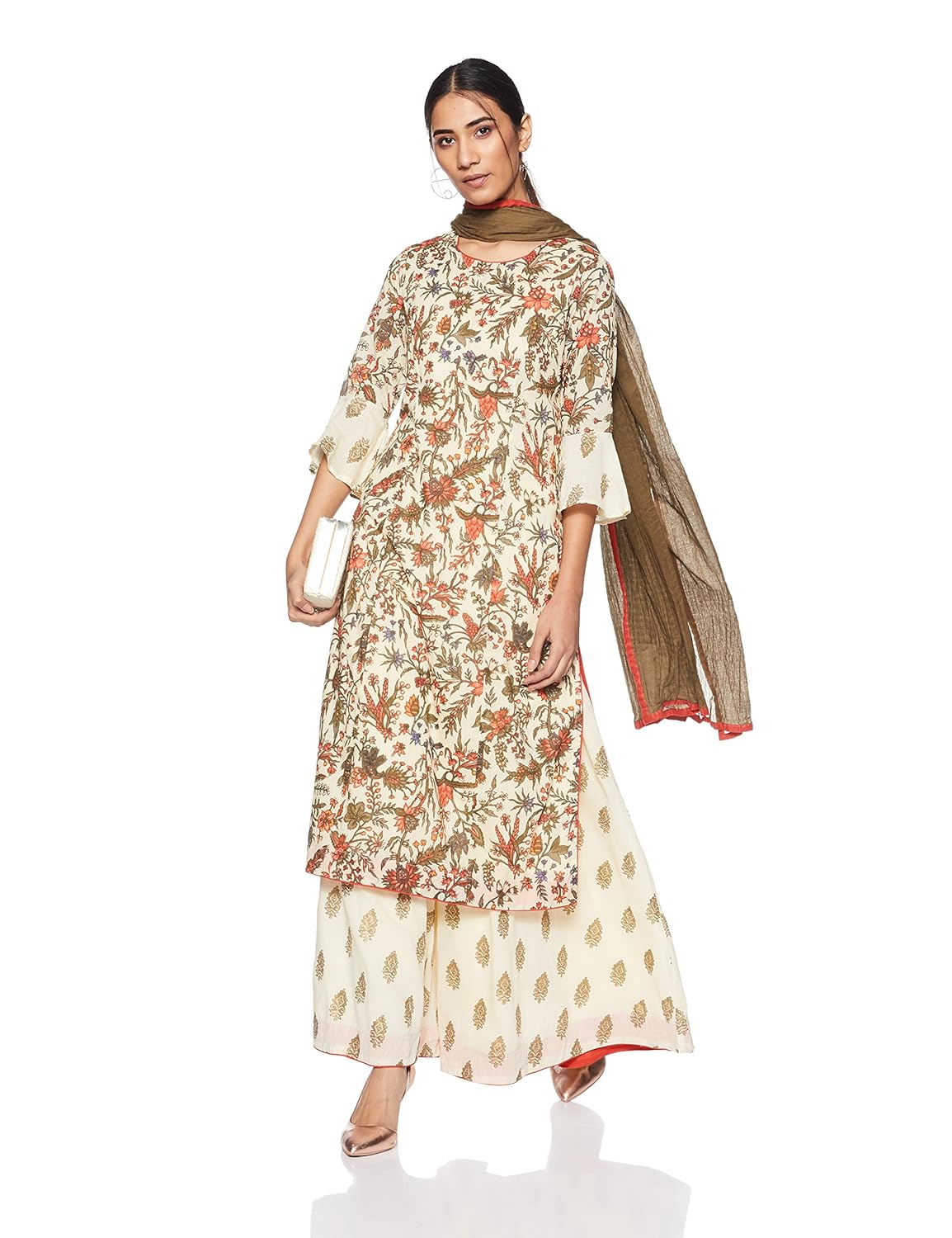 biba women's straight salwar suit set