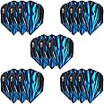 Harrows FIRE Flights| Set of x5 Premium Extra Strong Dart Flight Bag (15 Flights) (Blue)