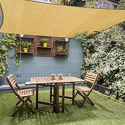 Colegence 10'x10' Square Sun Shade Sail, Permeable