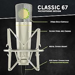 MA-67 Studio Condenser Microphone, 34mm Gold Large