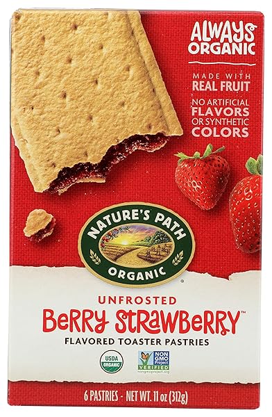 NATURE’S PATH TOASTER PASTRIES, STRAWBERRY UN-FROSTED, 6 CT